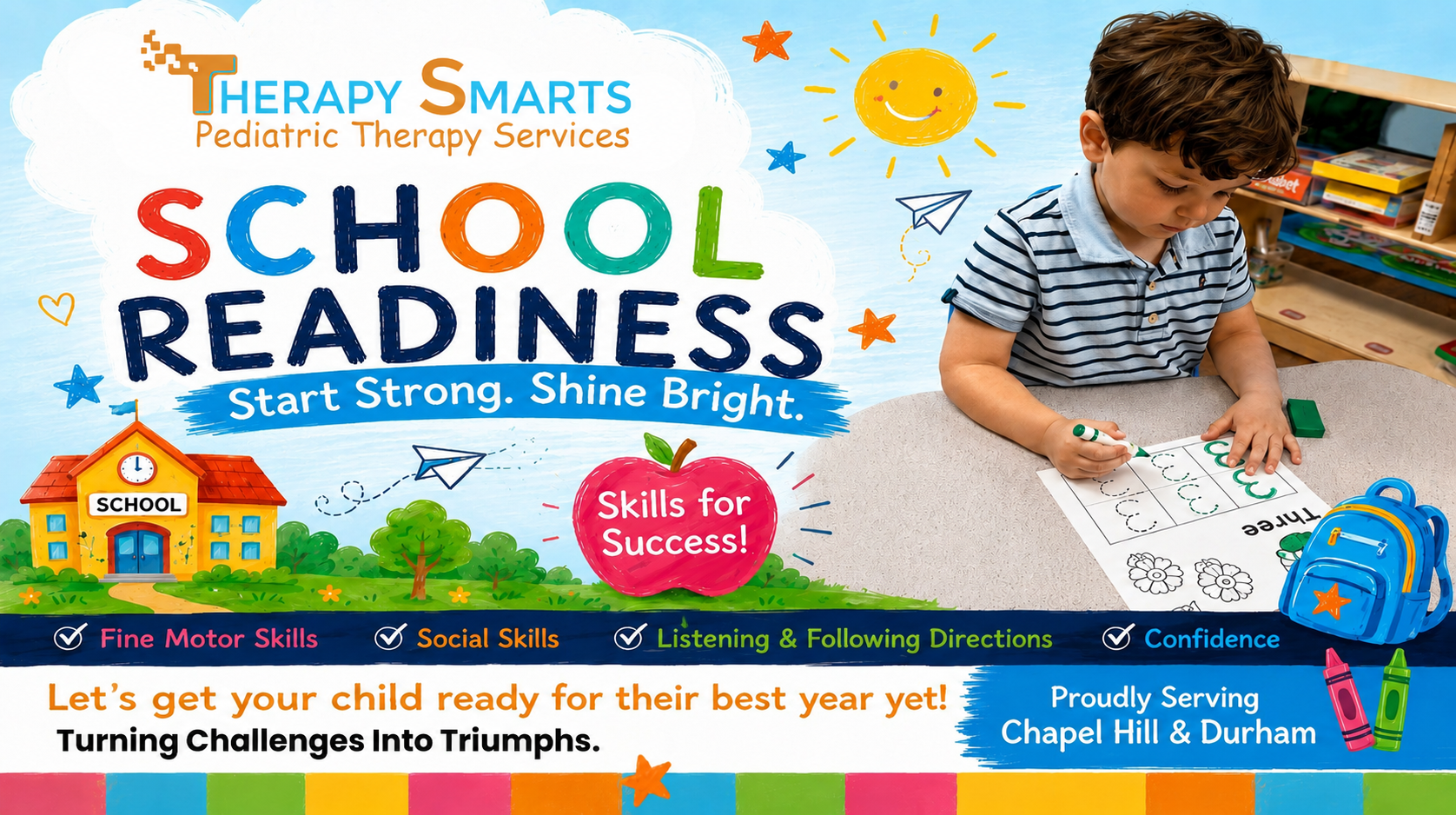 You are currently viewing Helping Your Child Thrive This School Year: How Therapy Smarts Supports Preschool & Kindergarten Readiness